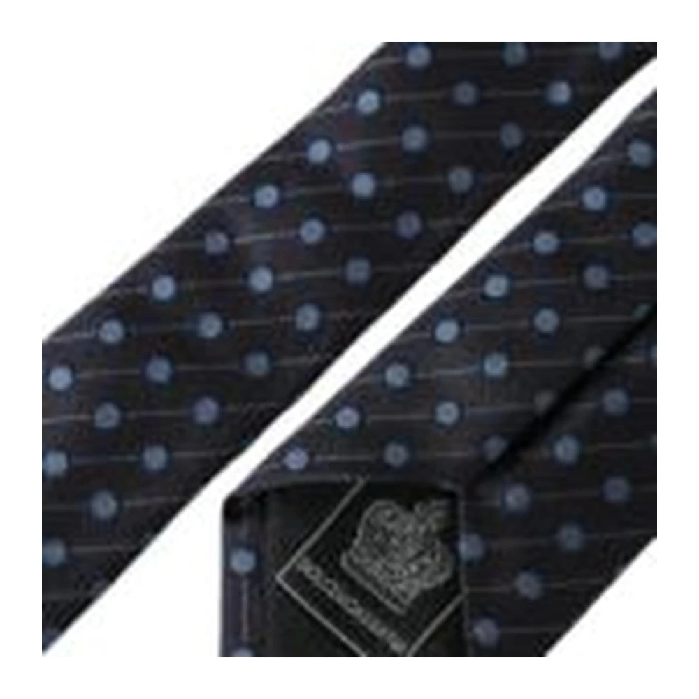 Dolce & Gabbana Zijden stropdas met polka dot-patroon Black Heren