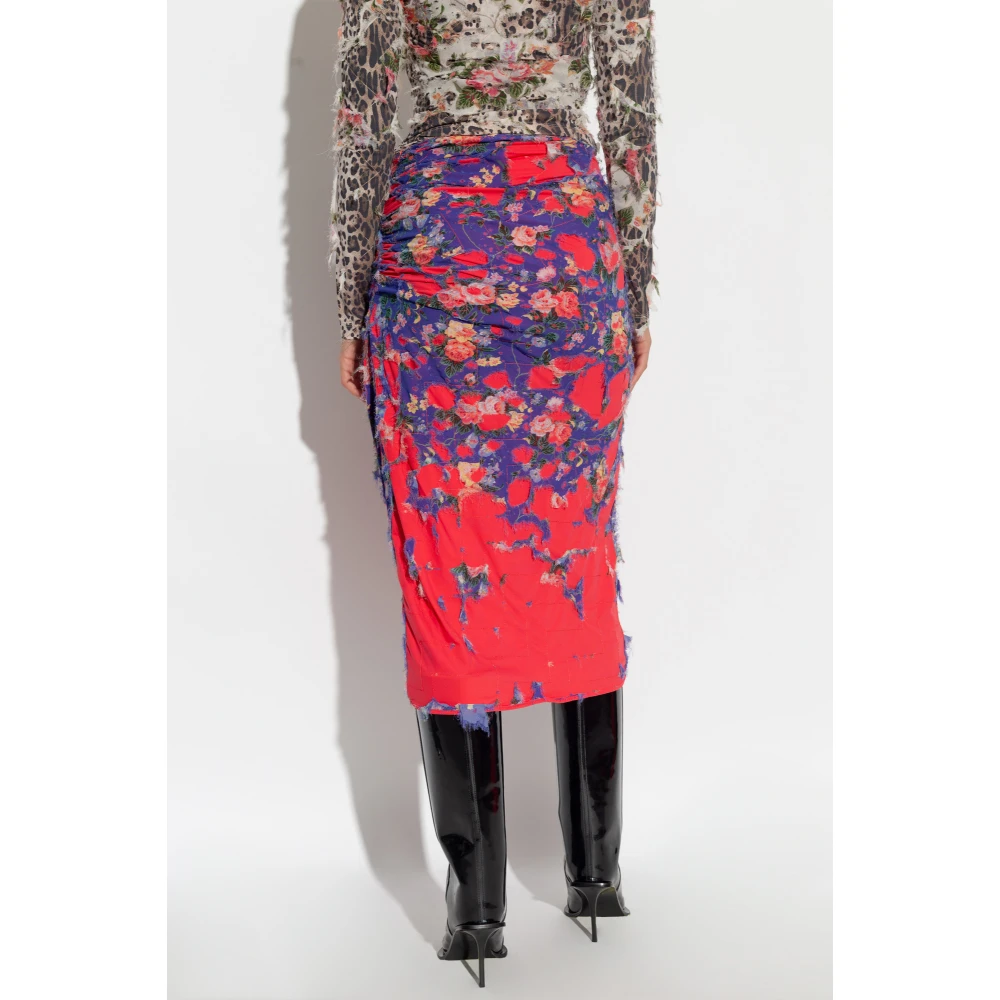 Diesel Rok met bloemenpatroon O-Flonna Multicolor Dames