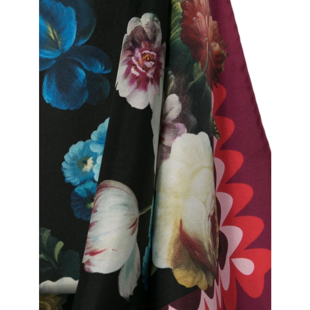 Dolce & Gabbana Bloemenprint Zijden Sjaal Multicolor Dames
