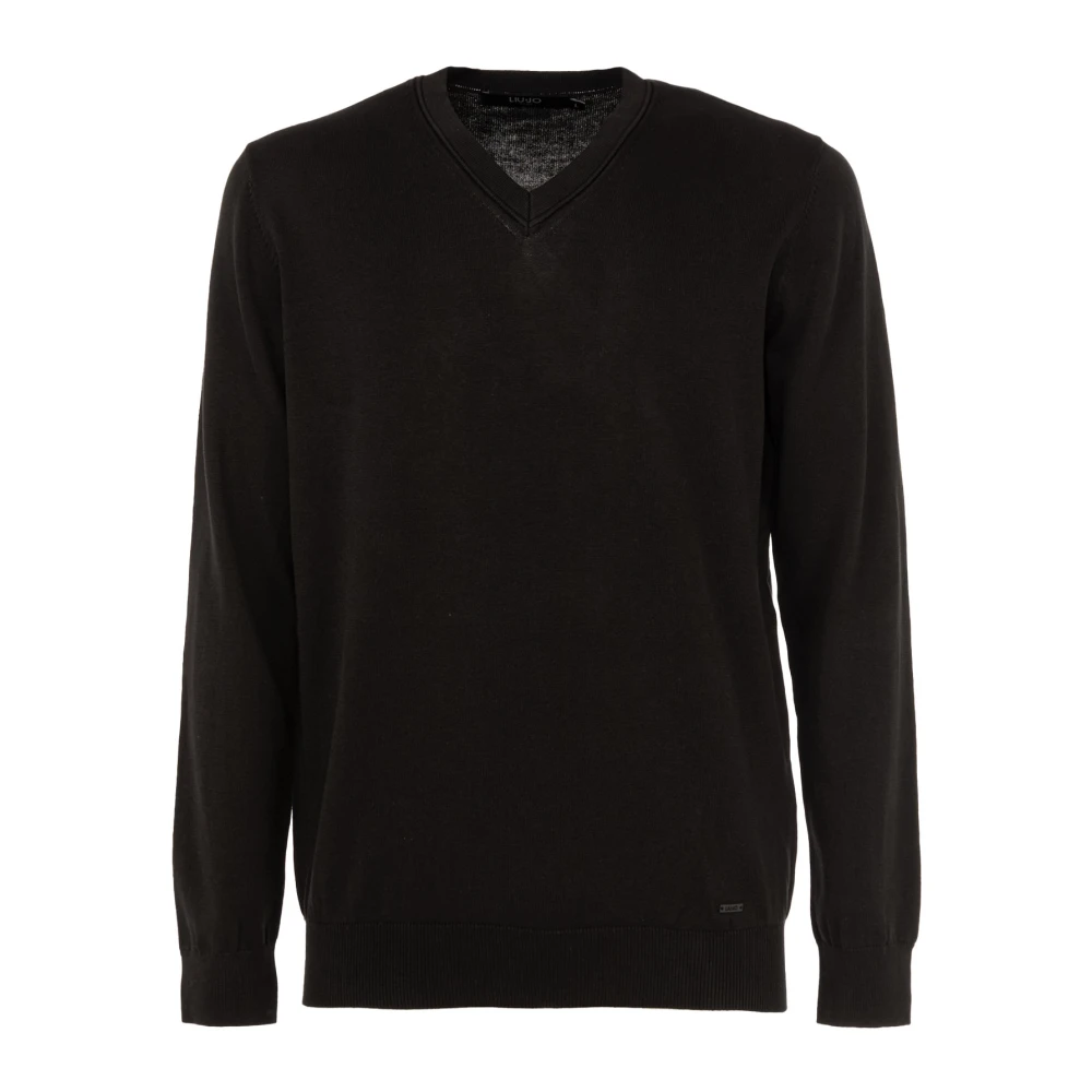 Liu Jo Heren Trui Punt Basis Gebreid Black Heren
