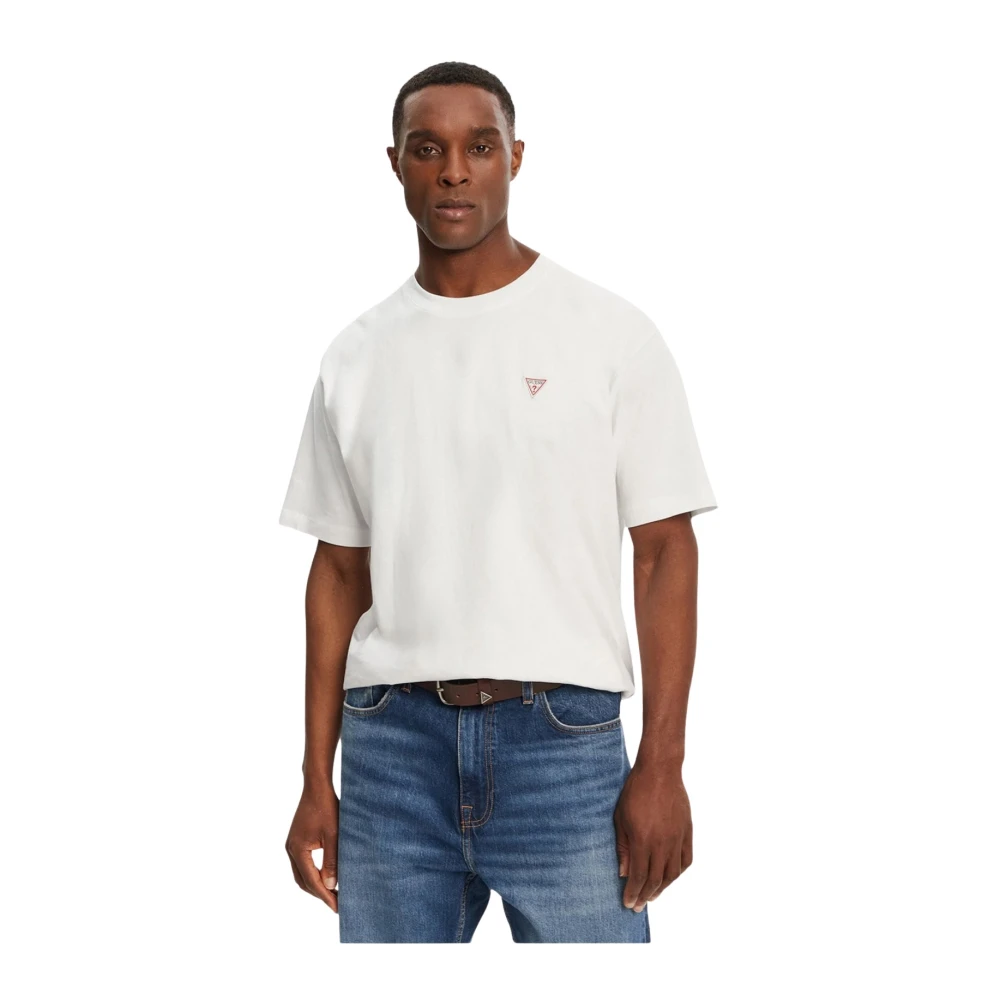 Guess Uomo Bianco Uomini, Maglietta, Maglietta Da In Cotone Biologico Jeans (Xxl) - Immagine 6