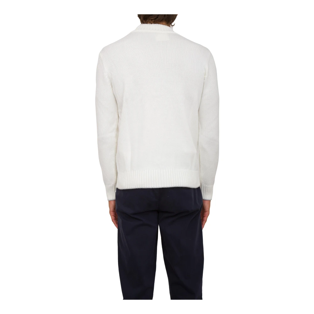 Eleventy Witte Cardigan Sweater White Heren