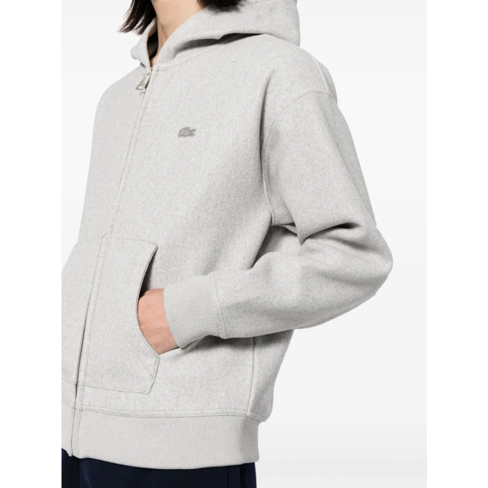 Lacoste Hooded Zip-Up Jas Klassieke Stijl Gray Heren