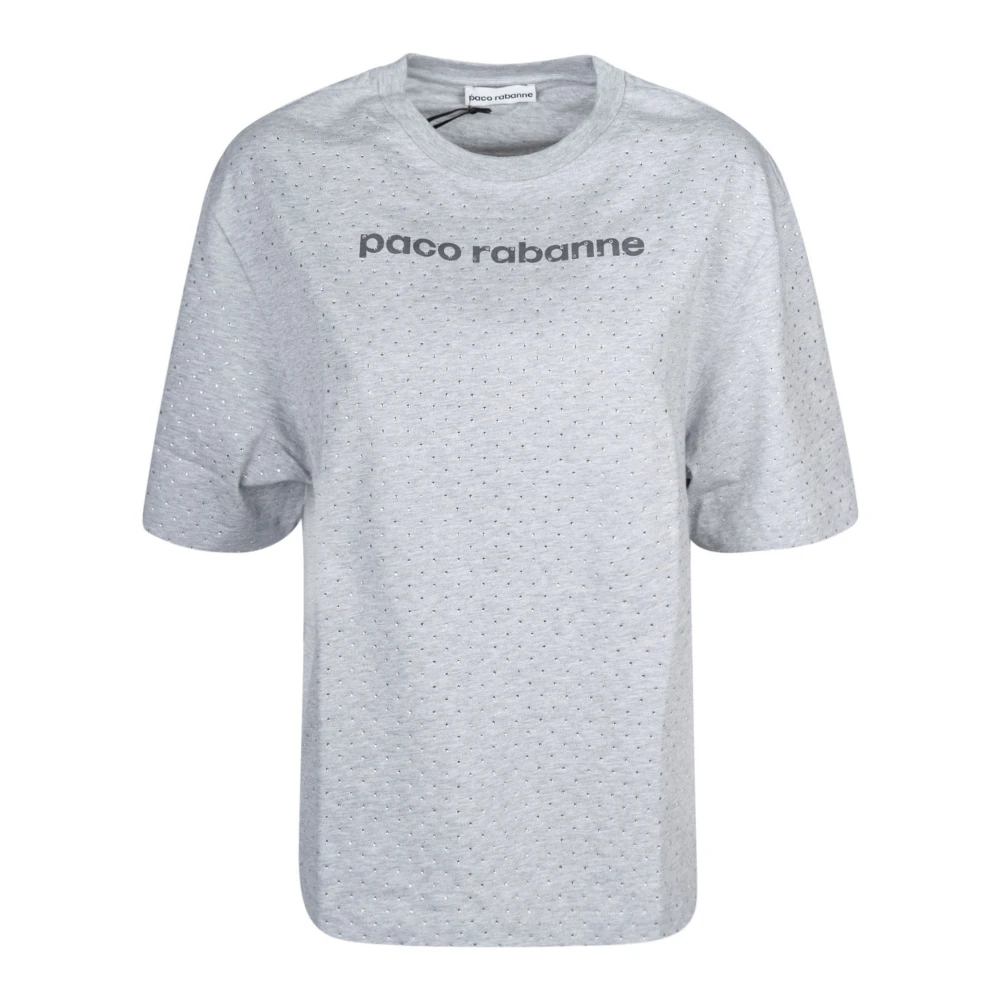 Paco Rabanne Grijze Tee Shirt voor Mannen Gray Dames