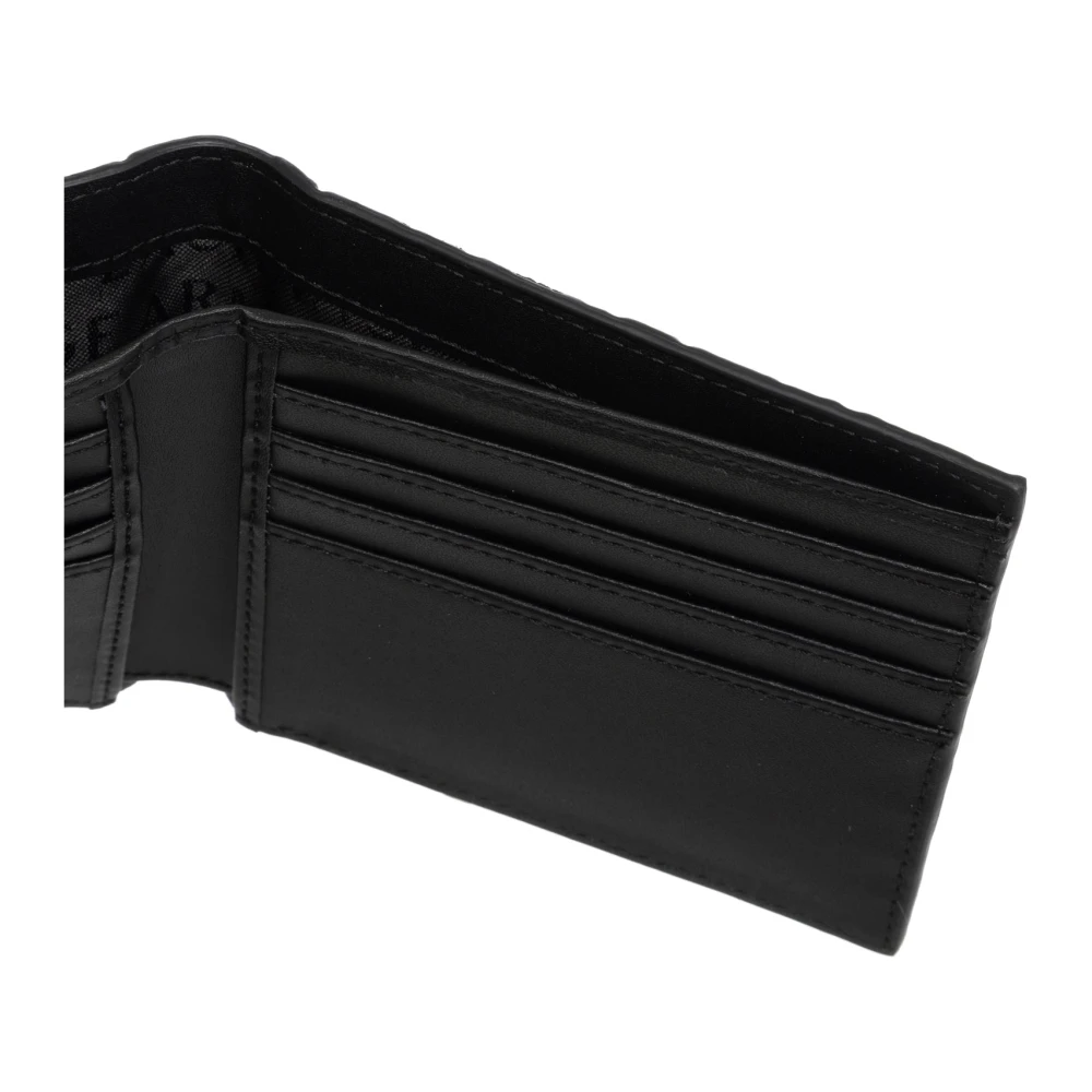 Armani Exchange Portemonnee met logopatroon en kaartsleuven Black Heren