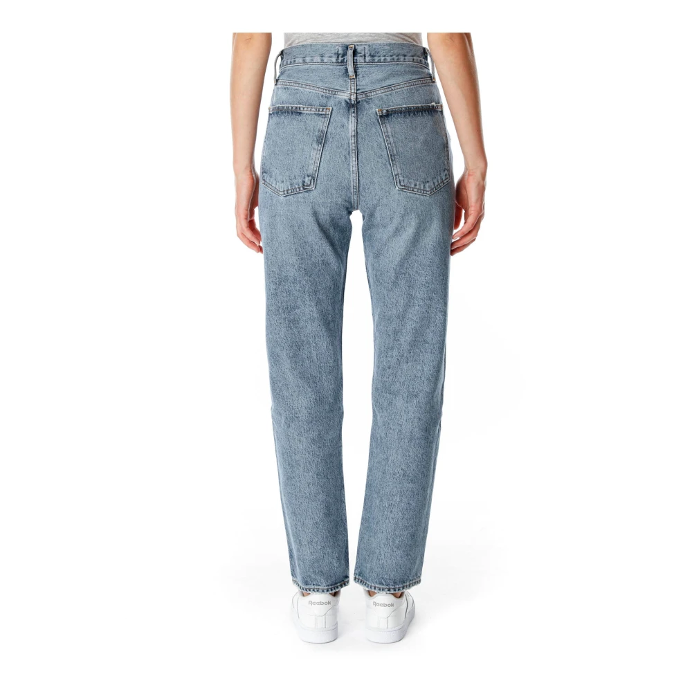 Agolde Vintage Highwaist Straight Fit Jeans Blue Dames