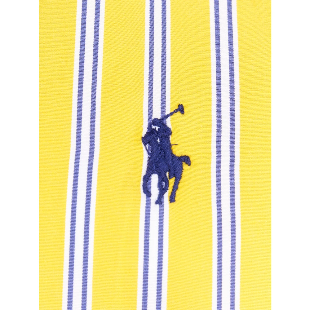 Polo Ralph Lauren Geel Blauw Wit Gestreept Overhemd Yellow Heren