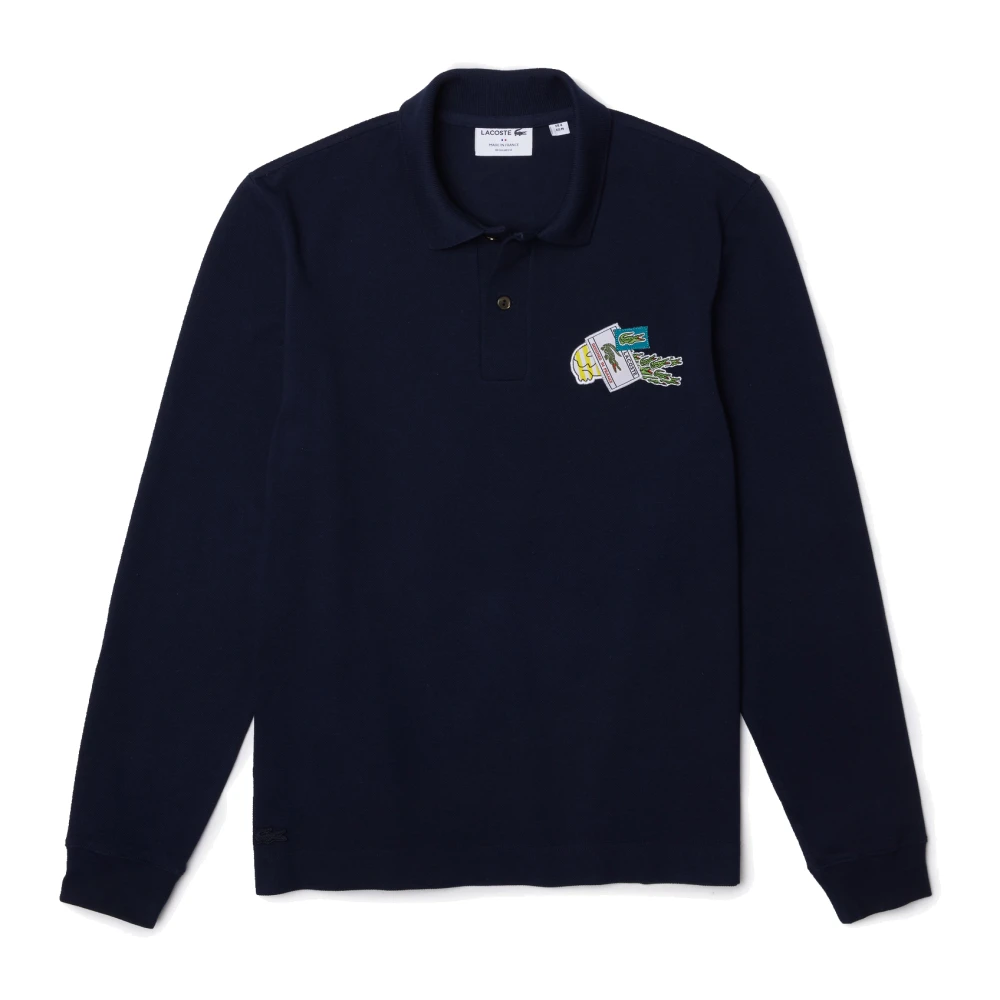 Lacoste Polo met Lange Mouwen uit Frankrijk Blue Heren