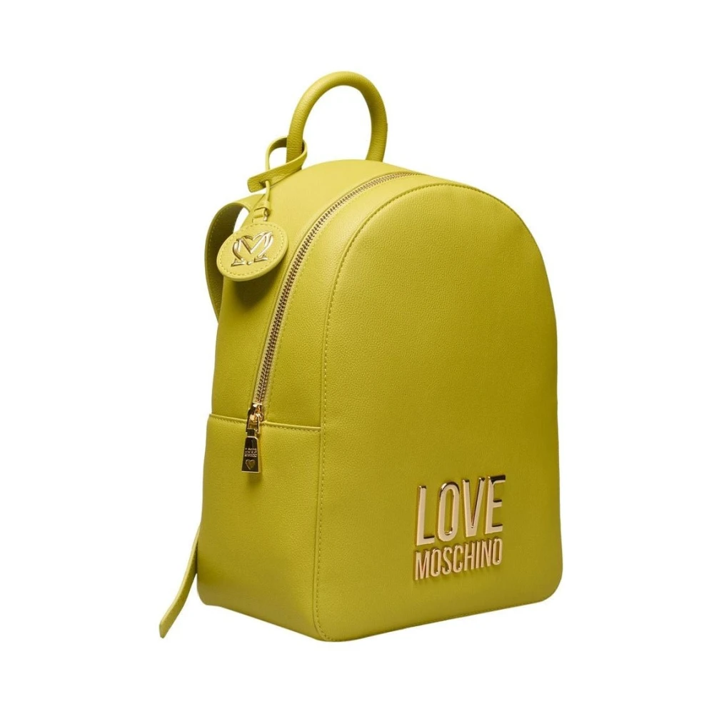 Love Moschino Stijlvolle Rugzak met Verstelbare Banden Yellow Dames
