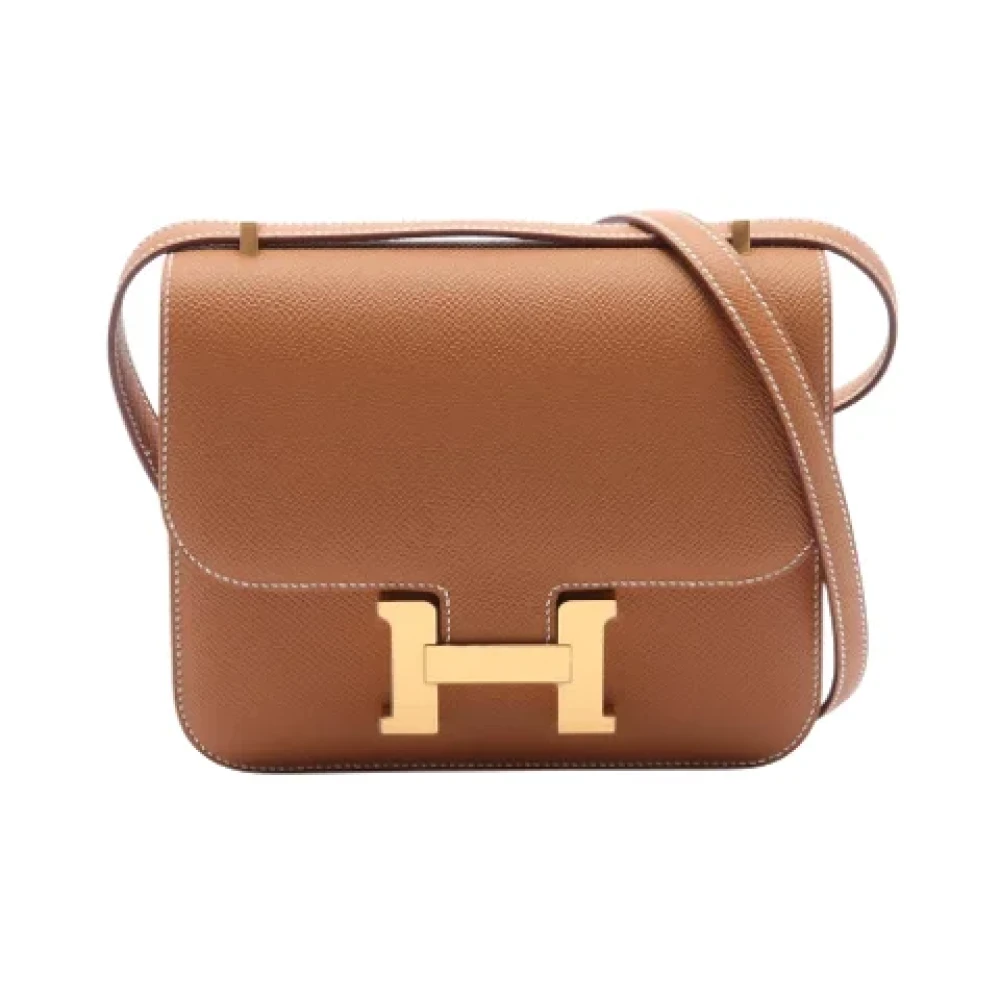 Hermès Vintage Pre-owned Leather shoulder-bags Brown Dames