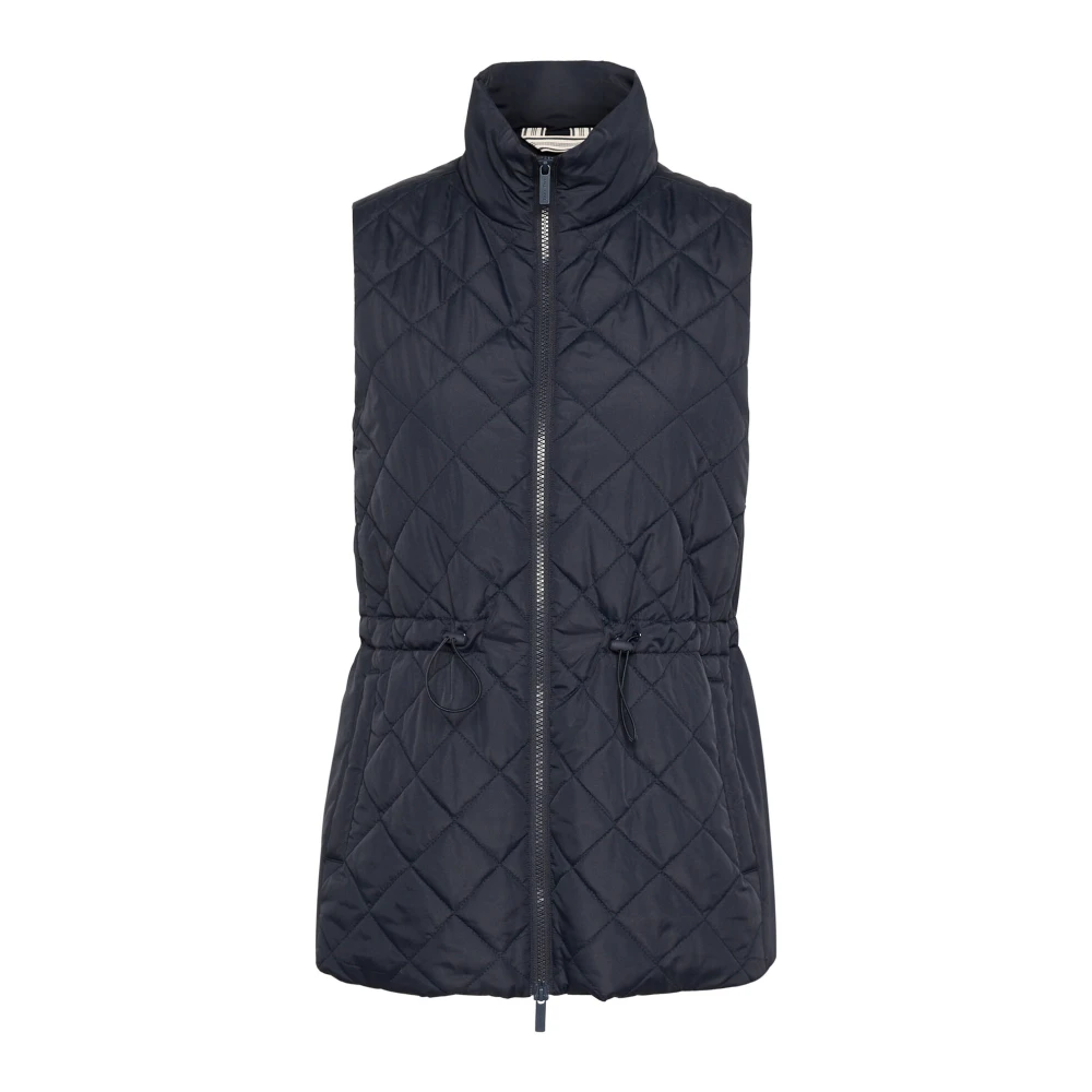 Part Two Gewatteerd Vest met Hoge Hals Blue Dames