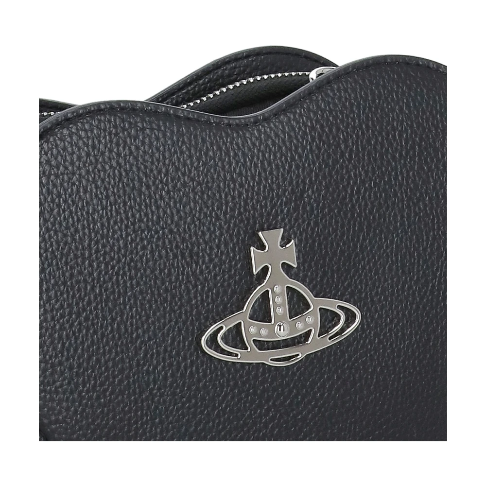 Vivienne Westwood Zwarte Schoudertas in Hartvorm Black Dames