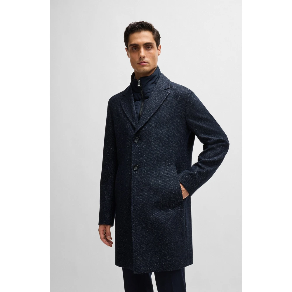 Hugo Boss Stijlvolle Jas voor Mannen Blue Heren