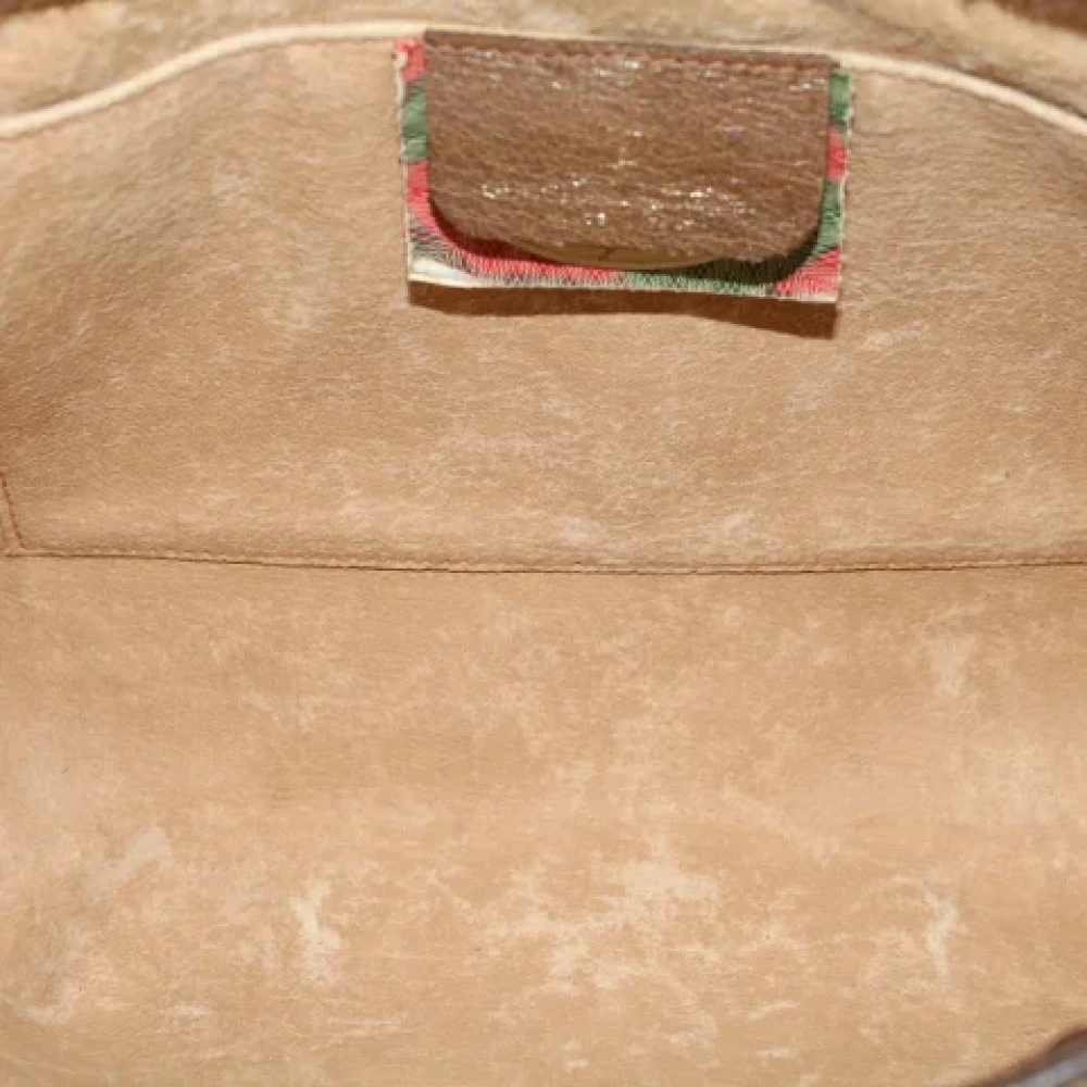 Gucci Vintage Pre-owned Canvas clutches Beige Dames