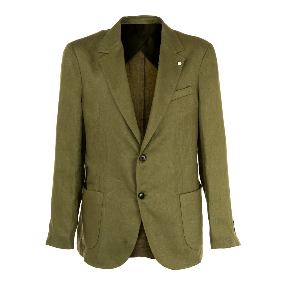 Liu Jo Elegante Heren Linnen Blazer Green Heren