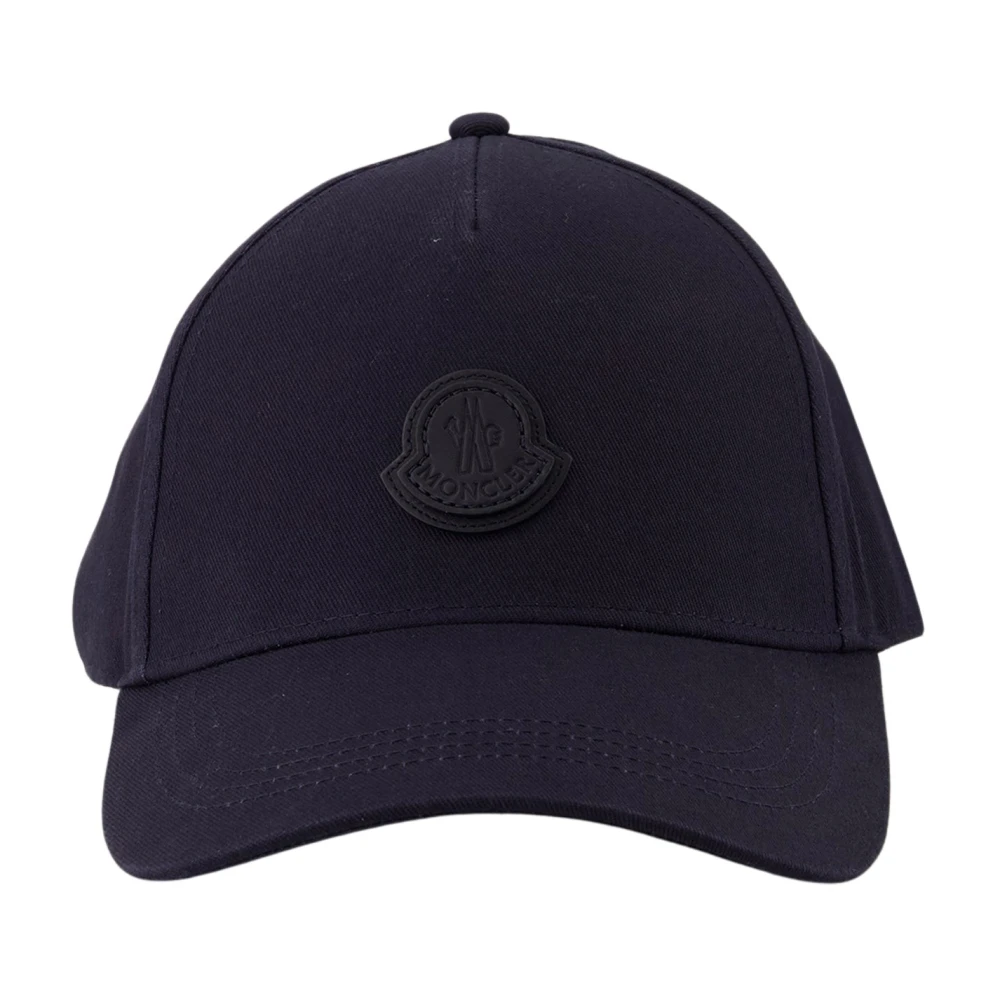 Moncler Navy Leren Logo Pet Blue Heren