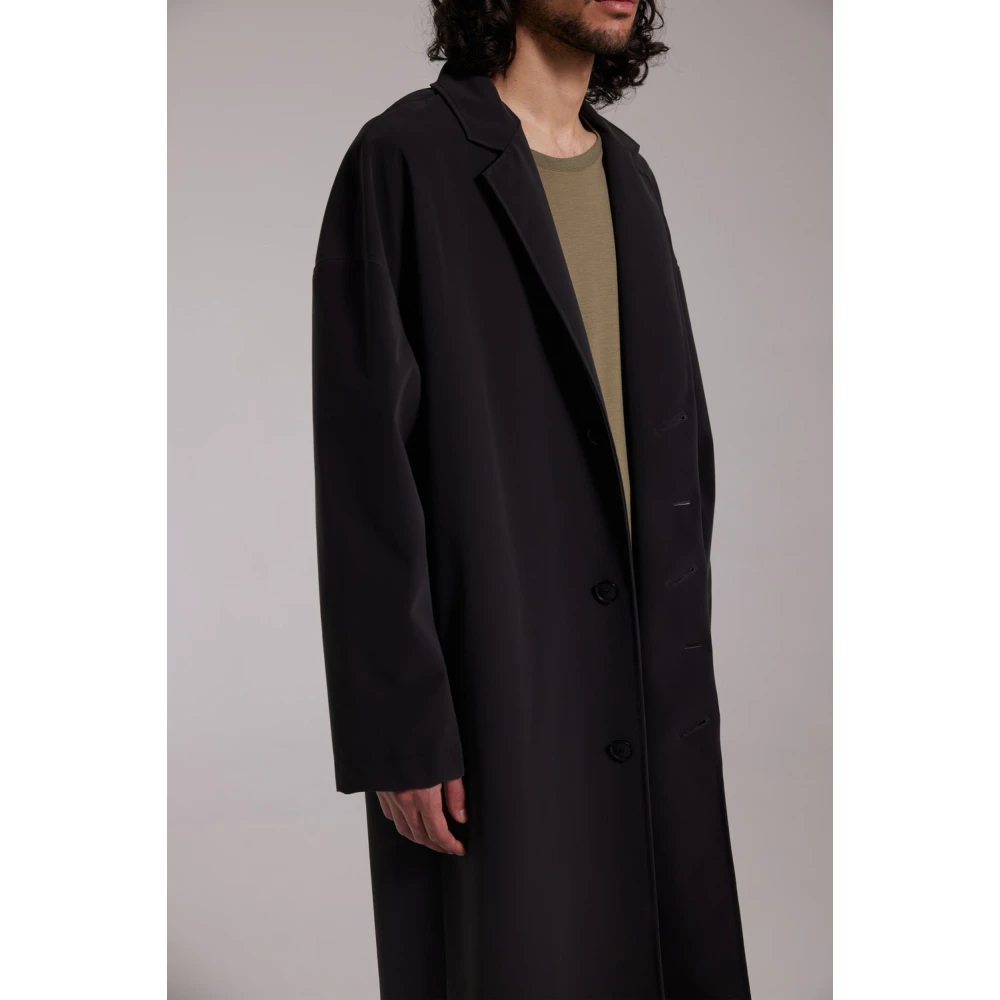 Stutterheim Mat Waterdichte Lange Regenjas Black Heren