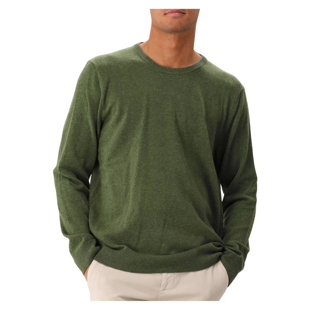 Ralph Lauren Merino RWS Stickad Långärmad Tröja Oliv Heather Green, Herr