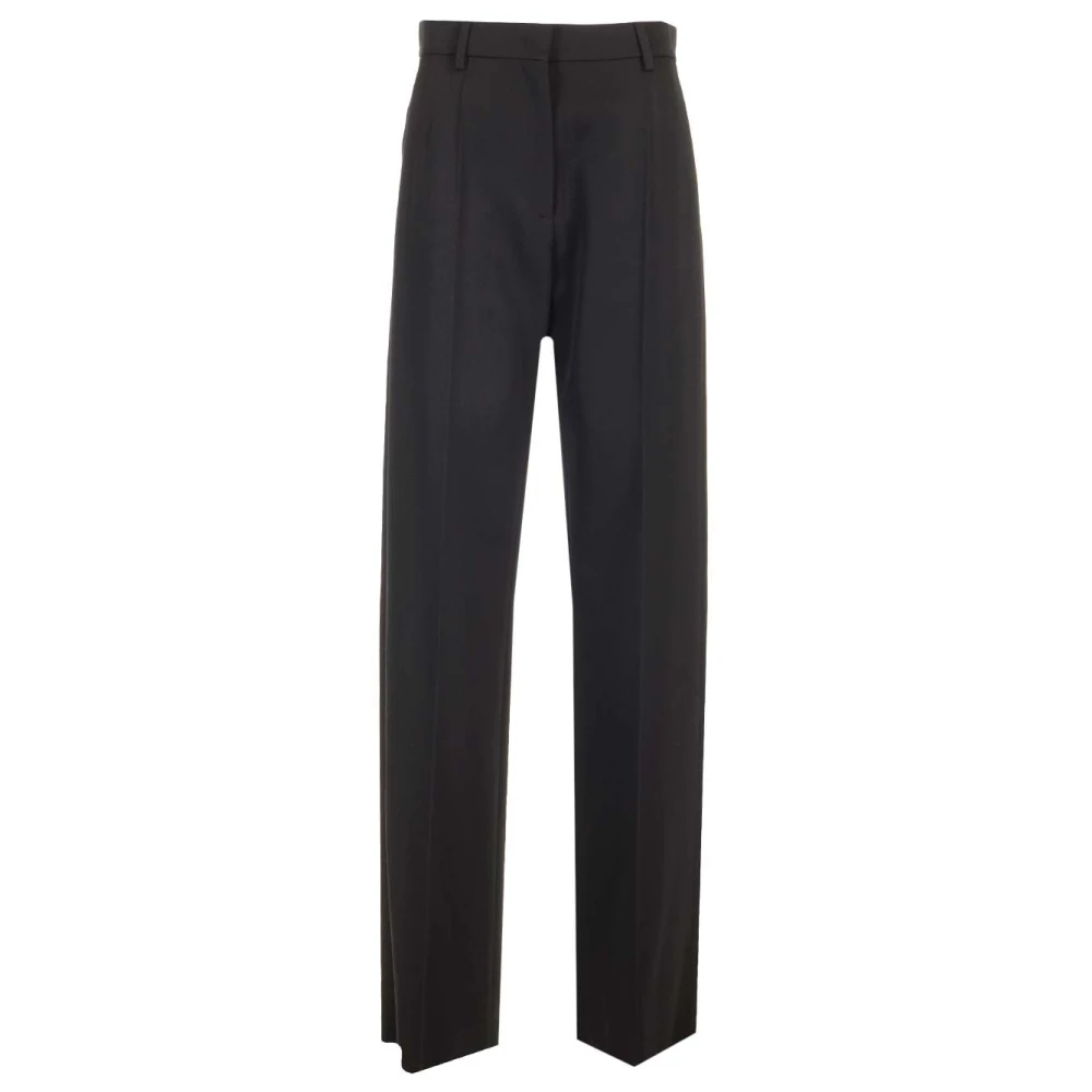 Valentino Garavani Black Straight Trousers, Female, S, Trousers
