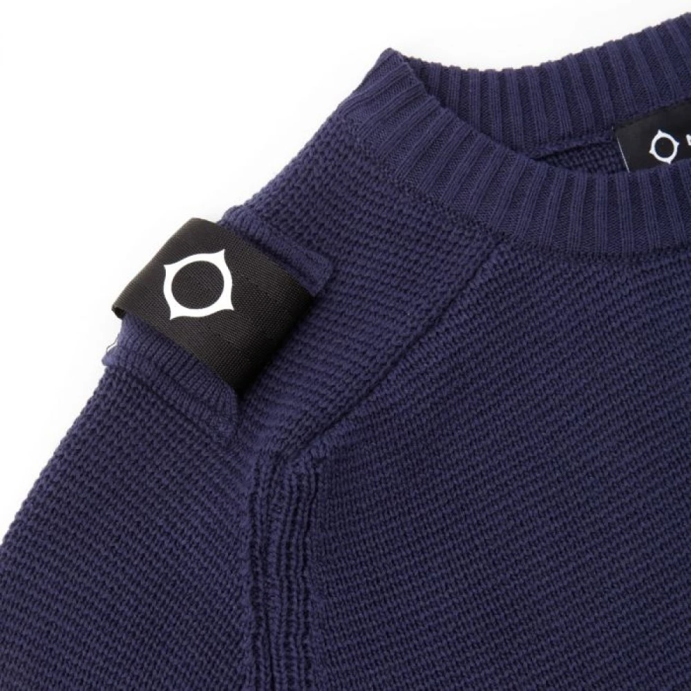 Ma.strum Milano Gebreide Ronde Hals in True Navy Blue Heren