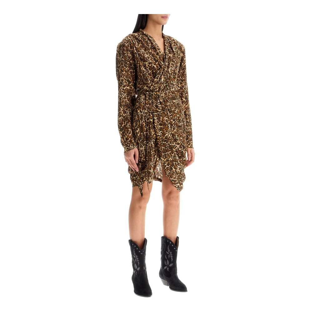 Isabel marant Luipaardprint Zijden Vest Brown Dames