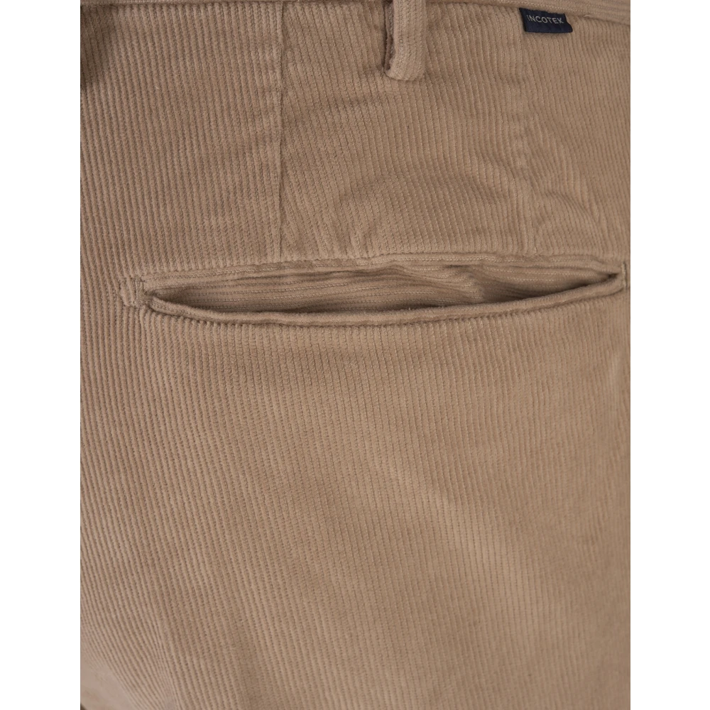 Incotex Slim Fit Corduroy Broek Bruin Brown Heren