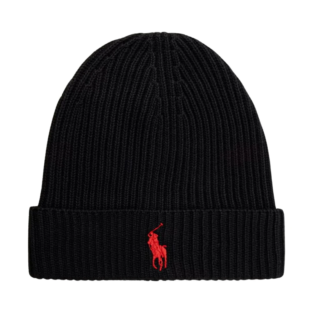 Polo Ralph Lauren Herren Schwarz Strickmütze Aus Baumwolle Beanie, Gr. Onesize - Bild 3