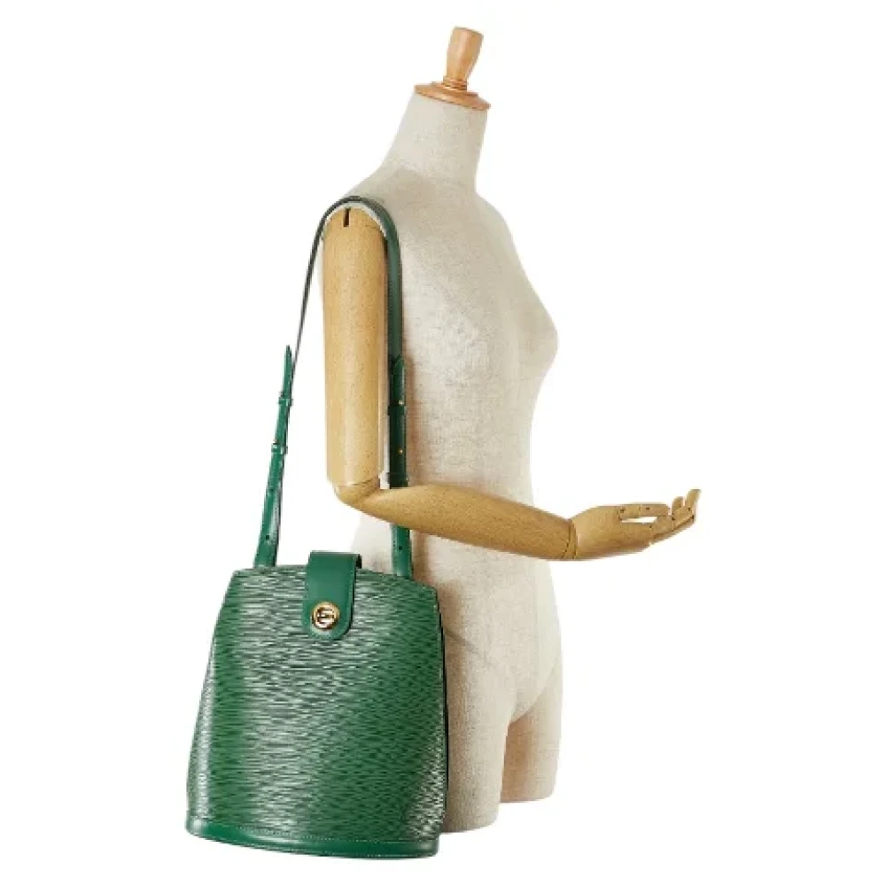 Louis Vuitton Vintage Pre-owned Leather shoulder-bags Green Dames