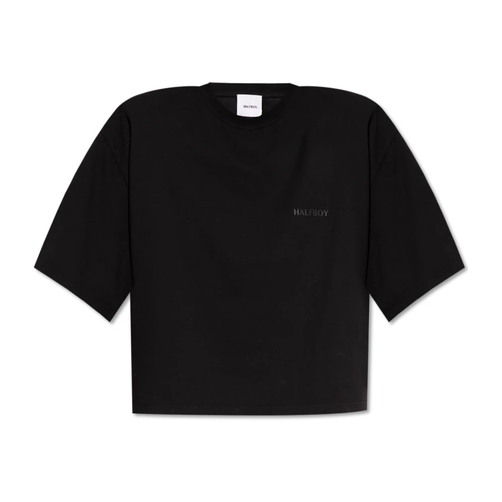 Halfboy T-shirt met pads Black Dames
