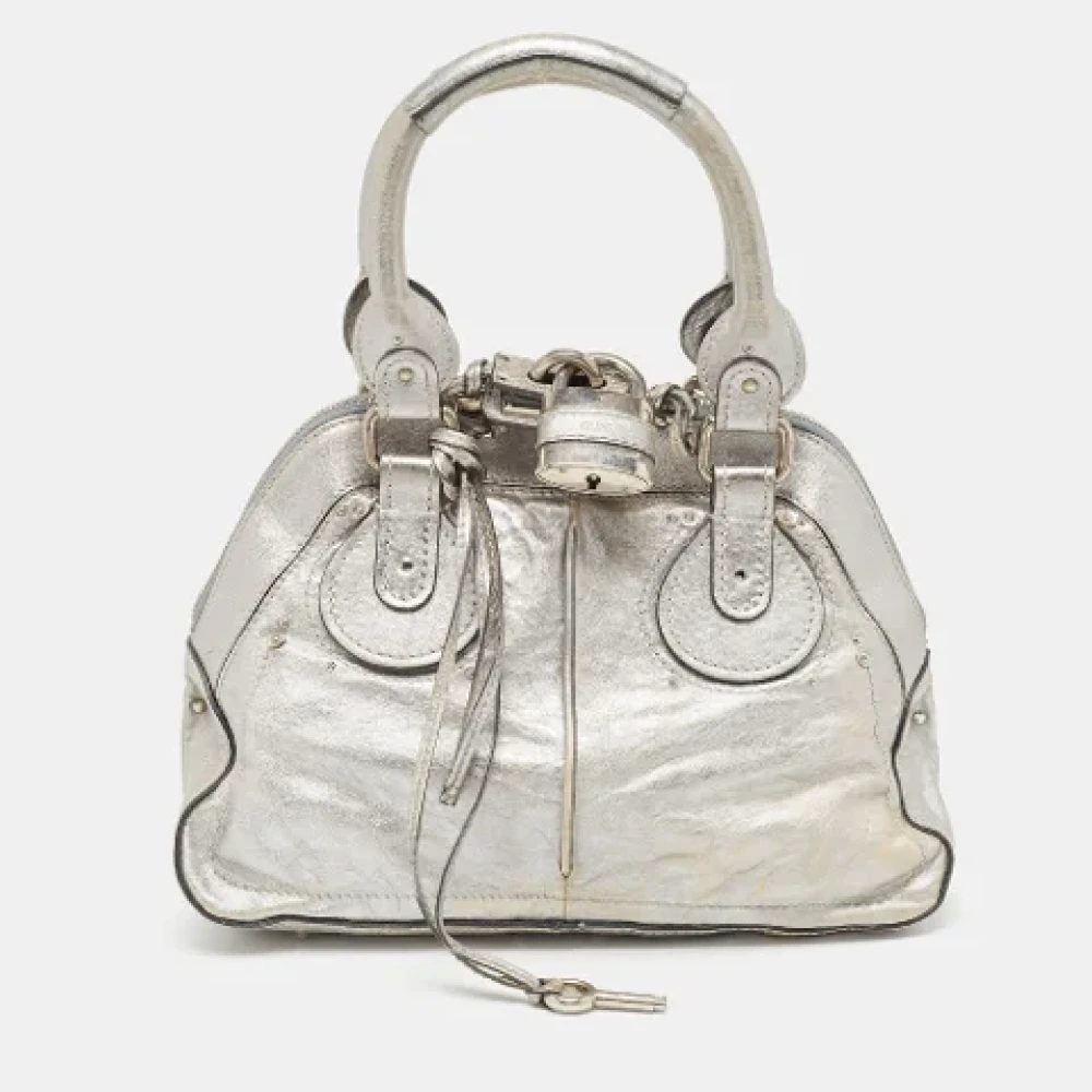 Chloé Pre-owned Leather handbags Gray Dames