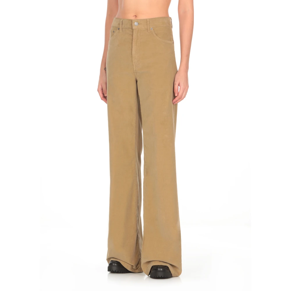 Dondup Beige Katoenmix Broek voor Vrouwen Beige Dames