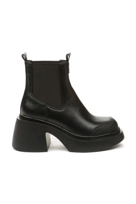Svarta Eleganta Stängda Ankelboots