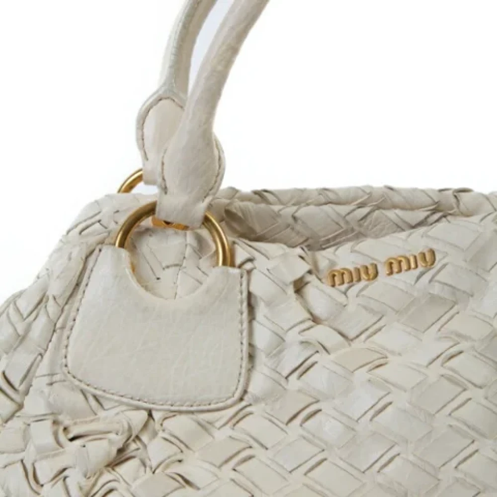 Miu Pre-owned Fabric handbags Beige Dames