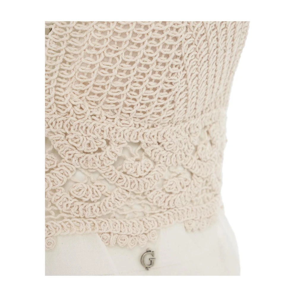 Guess Mouwloze Top Beige Dames