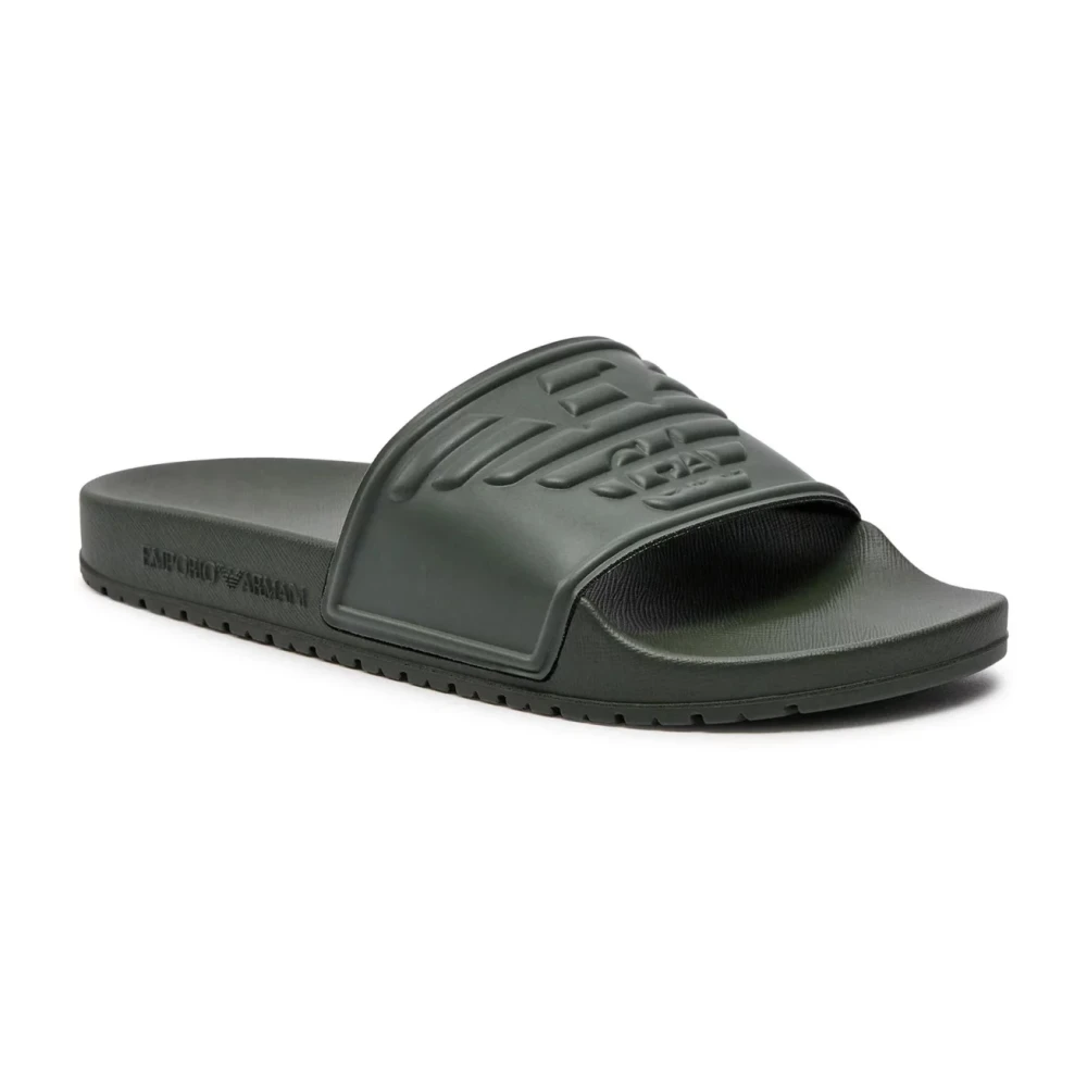 Emporio Armani Homme Vert - Shoes > Flip Flops & Sliders > Sliders
