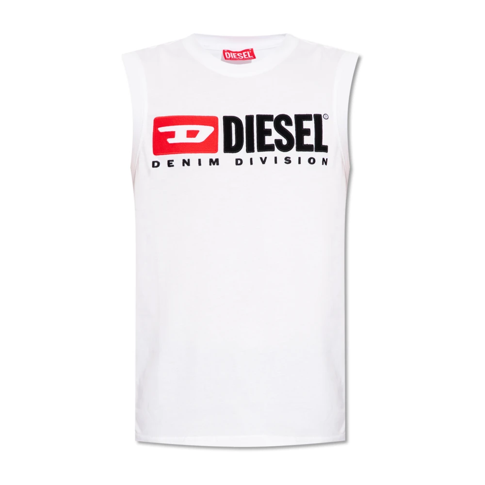 Diesel Uomo Bianco Top, L, New,