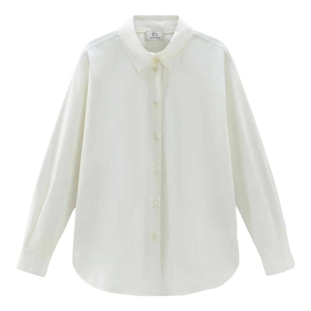 Woolrich Witte Poplin Overhemd White Dames