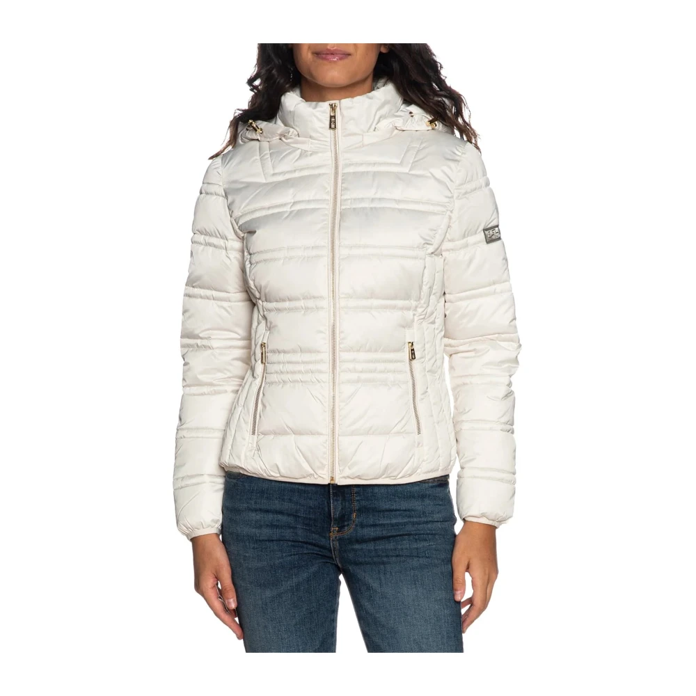 YES ZEE Korte Eco-Donsjas voor dames White Dames