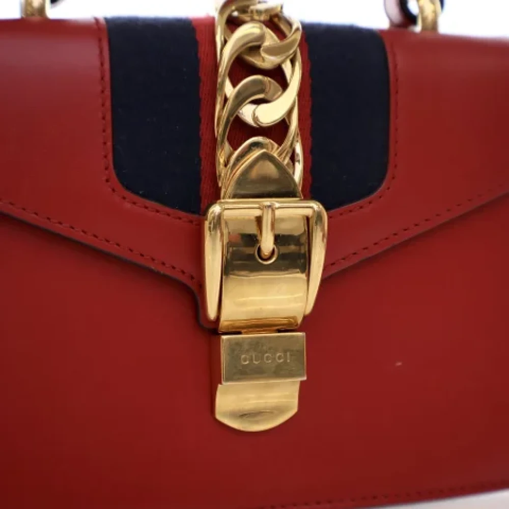 Gucci Vintage Pre-owned Leather handbags Red Dames