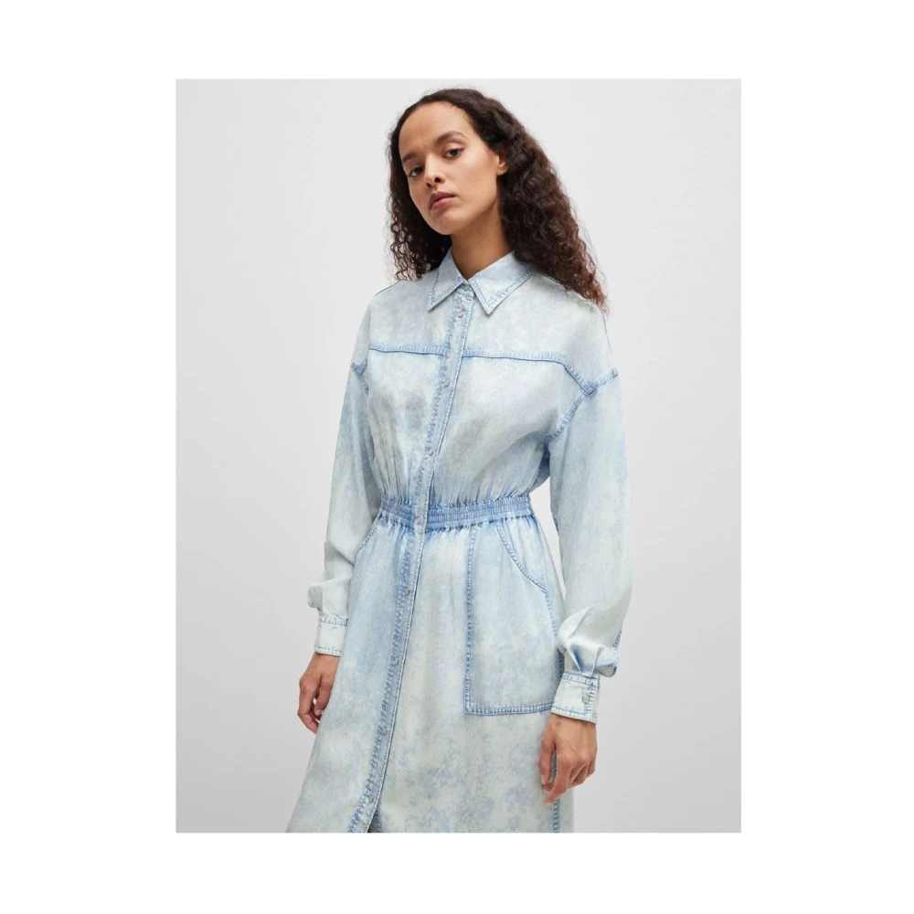 Hugo Boss Elegante Jurk voor Vrouwen Blue Dames