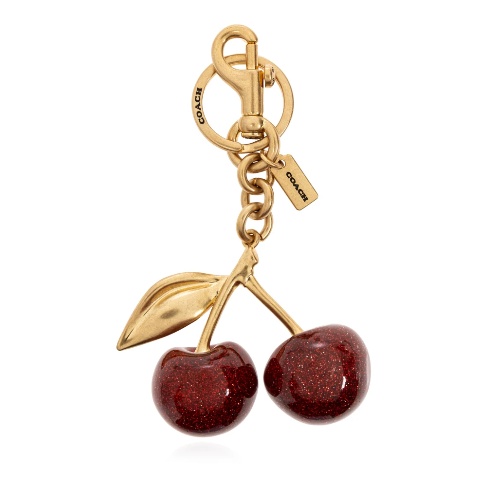 Coach, Accessoires , Dames, Rood, ONE Size, Sleutelhanger met kersvormige bedel