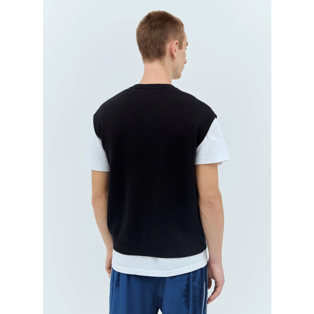 Awake NY Intarsia Gebreid Vest Black Heren