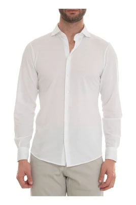 Texturerad Polo med Fransk Krage