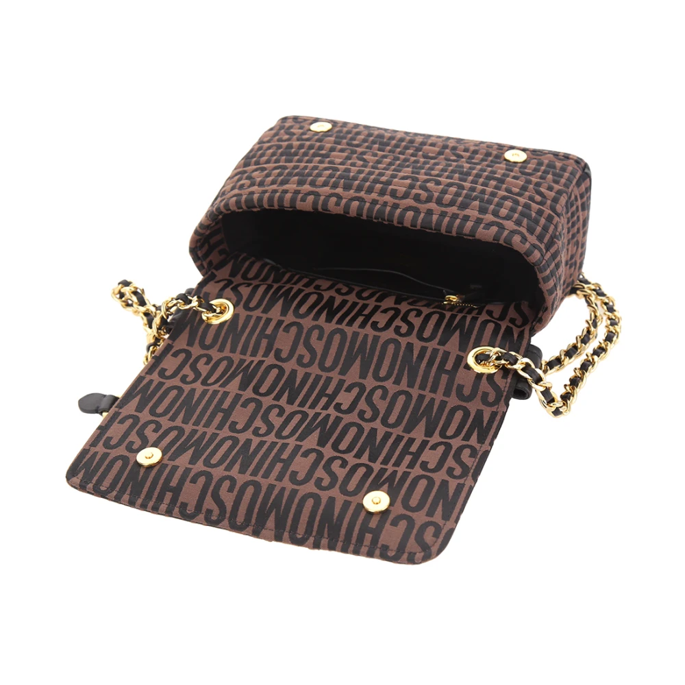Moschino Jacquard Biker Tas in Bruin Brown Dames