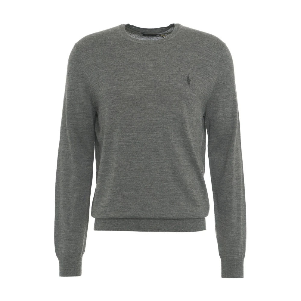 Polo Ralph Lauren Slim Fit Gebreide Trui Grijs Aw24 Gray Heren