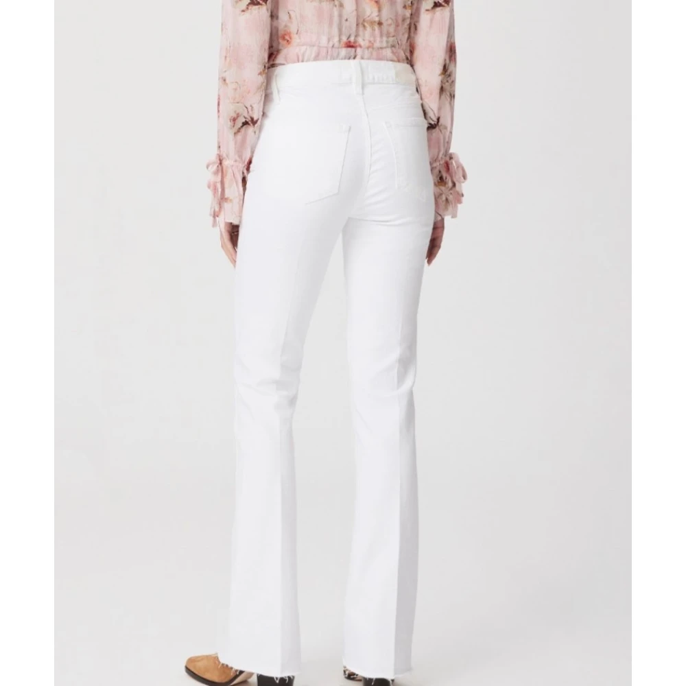 Paige Laurel Canyon Denim Jeans White Dames