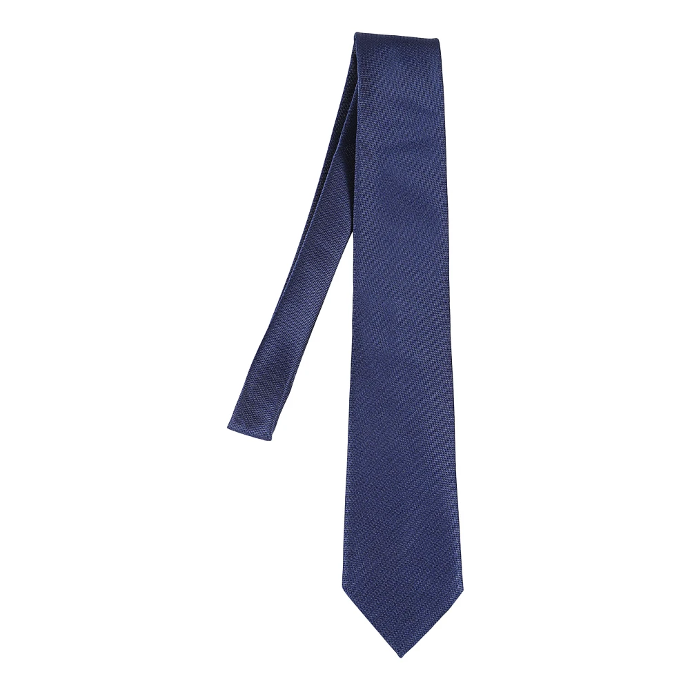 Ermenegildo Zegna Elegante Zijden Stropdas voor Mannen Blue Heren