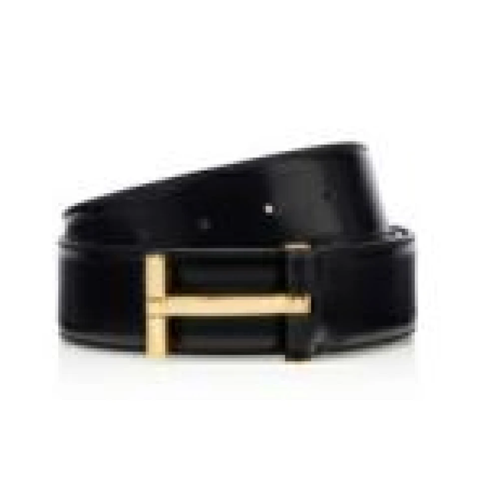 Tom Ford Zwarte Leren Riemen Black Heren