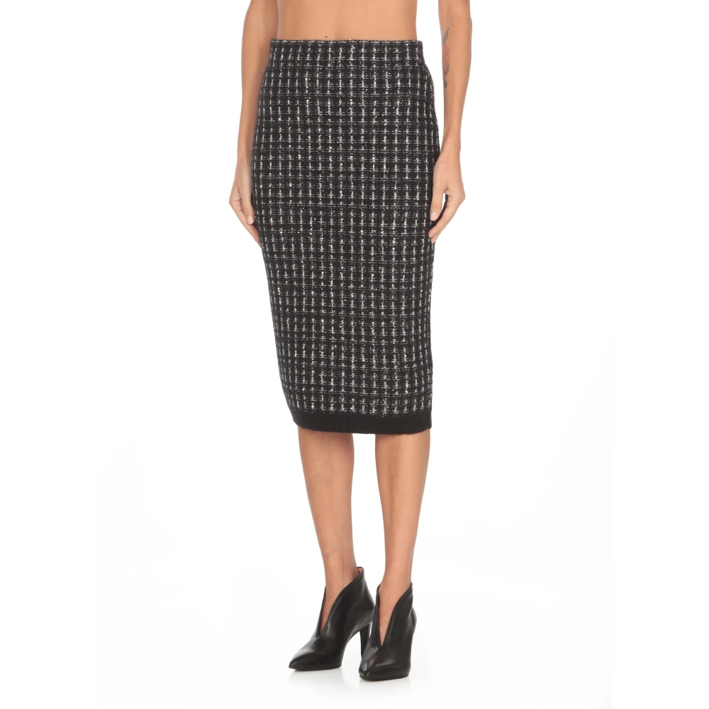 D.Exterior Zwarte Pailletten Rok Black Dames