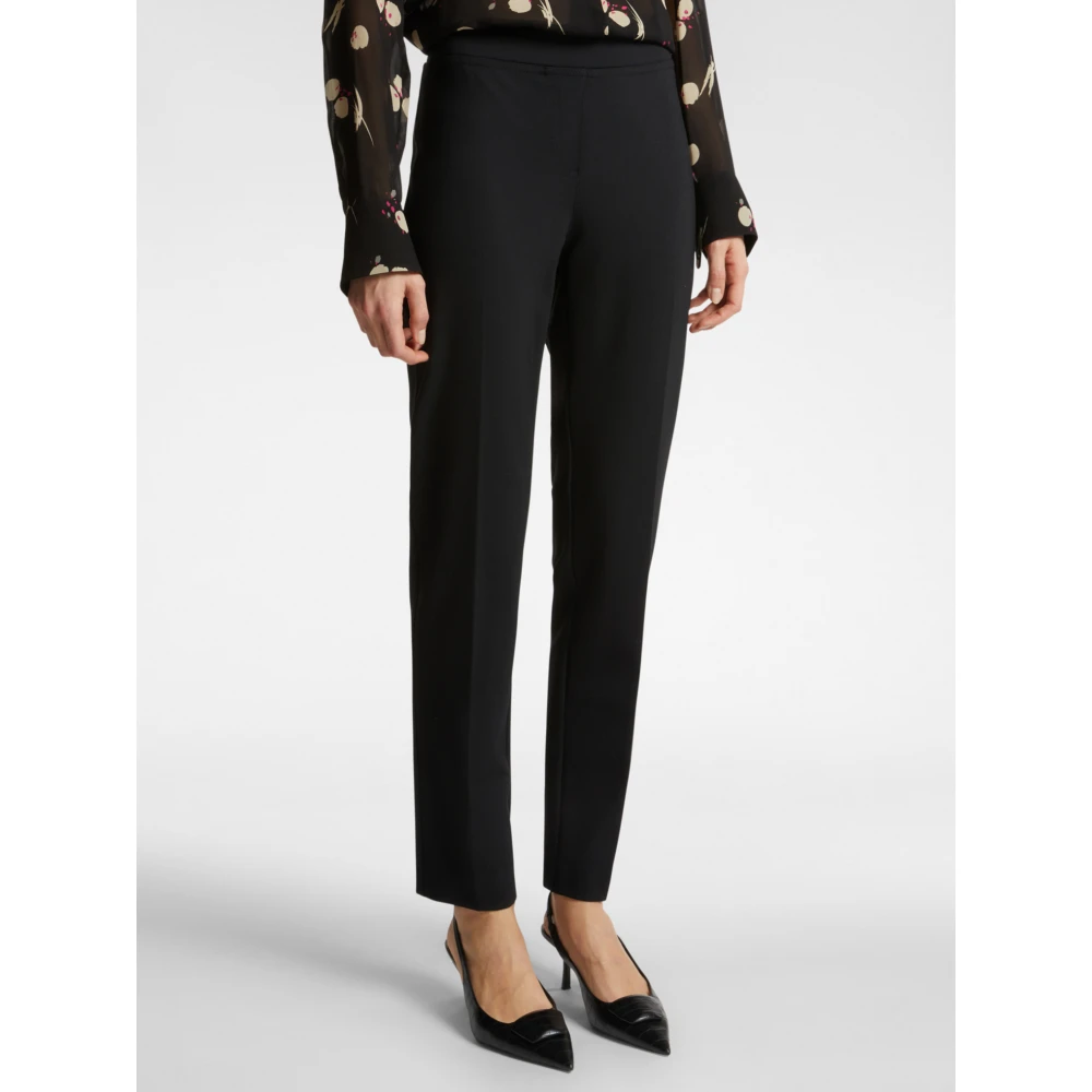 Elena Mirò Slim-Hose in Milano-Rib Black Dames